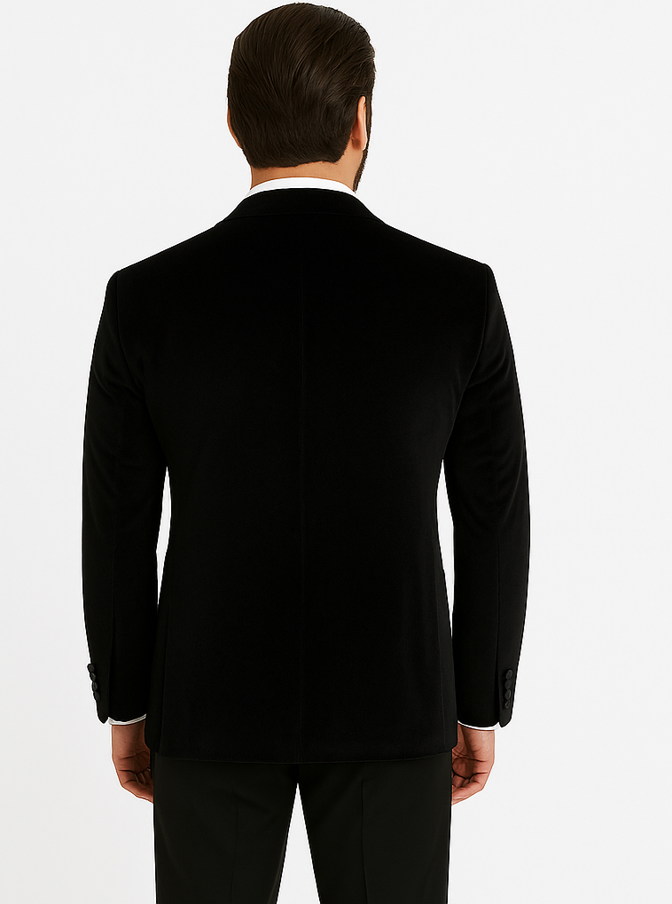 Double Breasted Tuxedo - Velvet Tuxedo Dinner Jacket In Black - Navy - Emerald Green - Burgundy