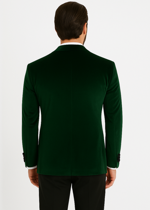 Double Breasted Tuxedo - Velvet Tuxedo Dinner Jacket In Black - Navy - Emerald Green - Burgundy