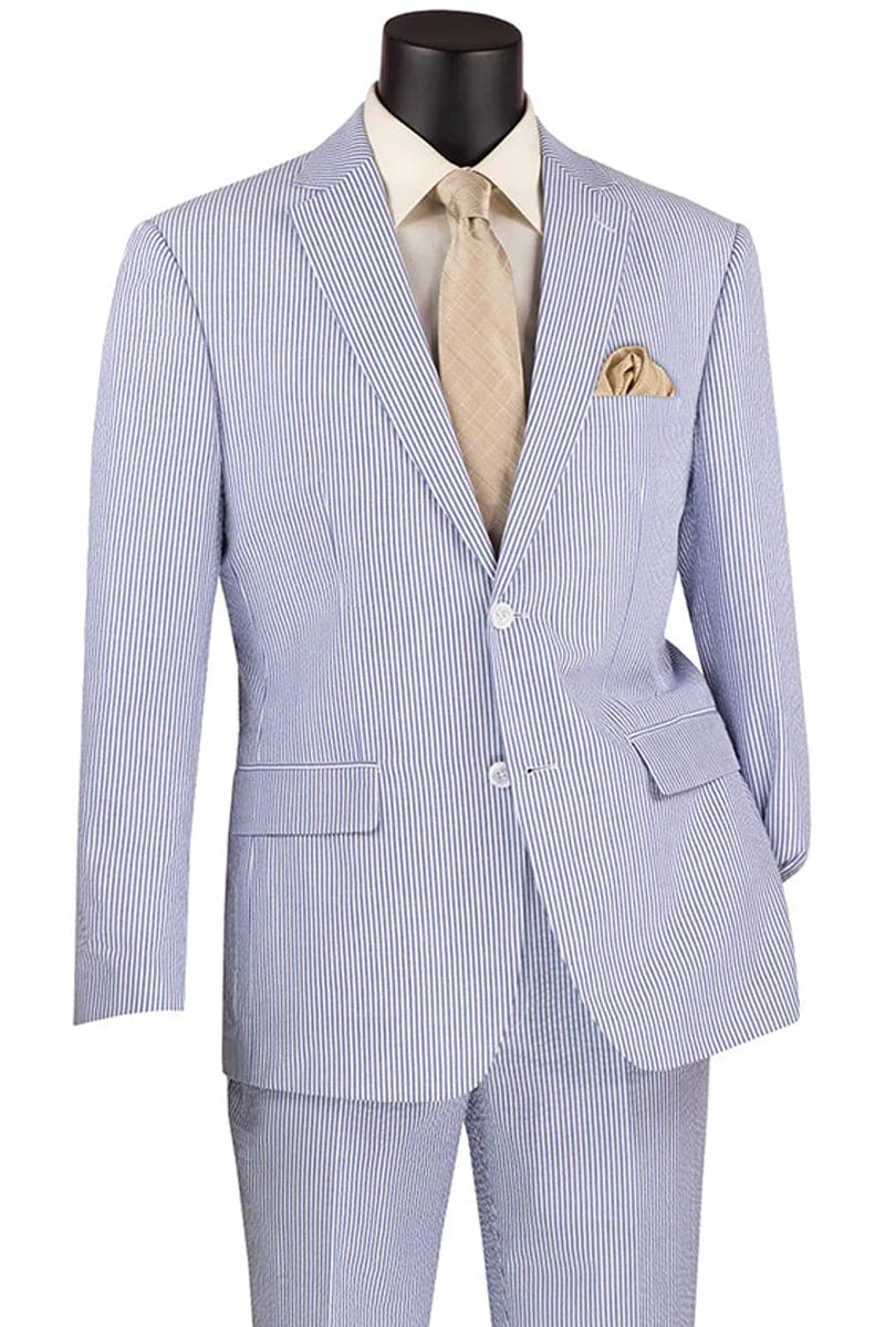 Mens Blue Pinstripe Suit Two Button Vested Hybrid Fit Micro Mini Pinstripe Business Suit In Navy Blue