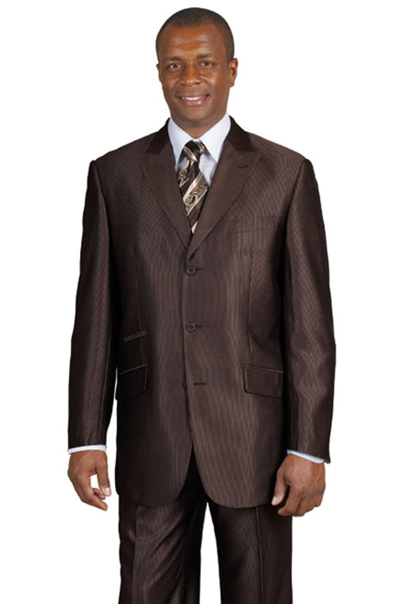 Suits For Big Man BIG & TALL BROWN Discounted Sale Up to Size 82 SUIT HAND MADE main image 1