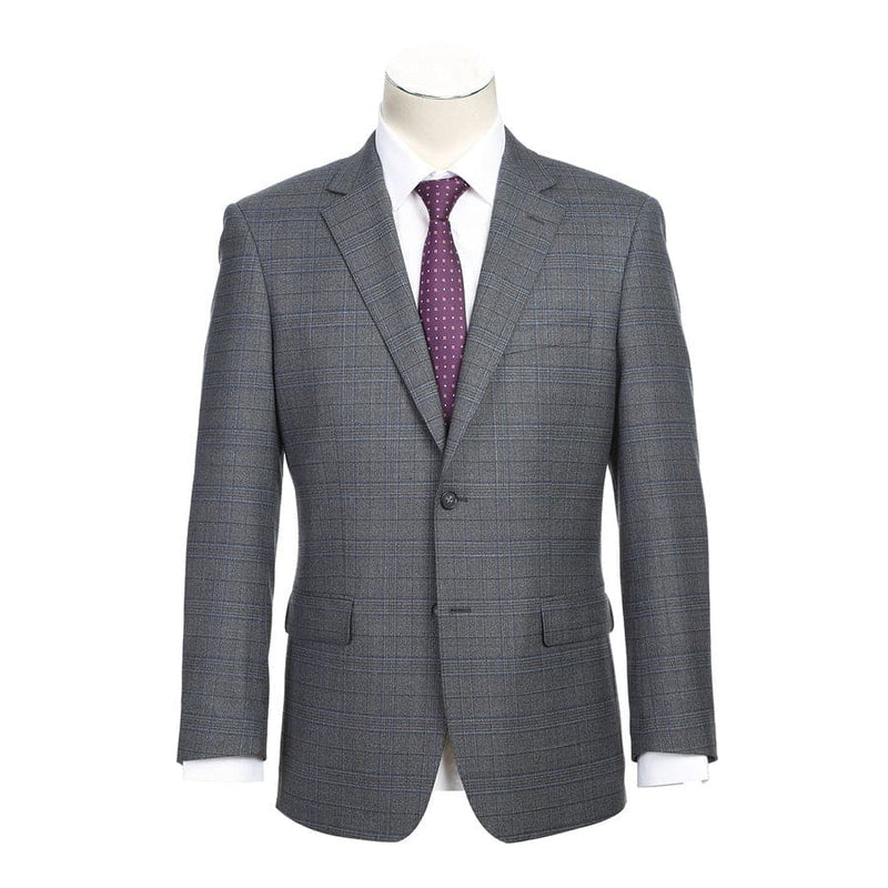 Mens Classic Fit Wool Blend Stretch Suits