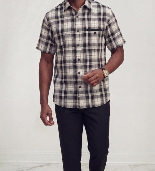 Dreams Black/White Plaid 2 Piece Coord Sets Reza 285-00