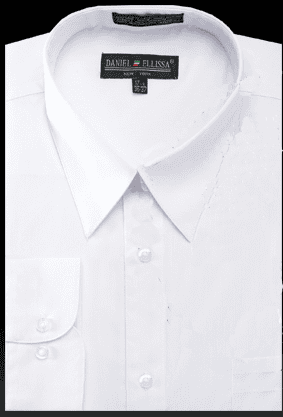 "White Men's Regular Fit Dress Shirt - Basic Style"