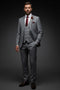 Effetti Suit Designer - 2 button Notch Lapel slim fit EF2N+V-8129 LIGHT GREY