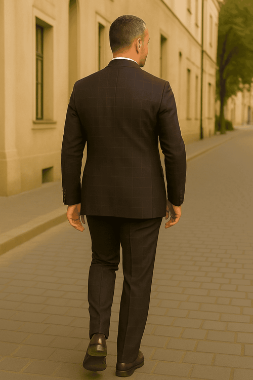 Wool Suit - Italian Made Business Suit by Statement Men's 3 Piece 100% Wool Modern Fit Suit - Bold Scoop Vest