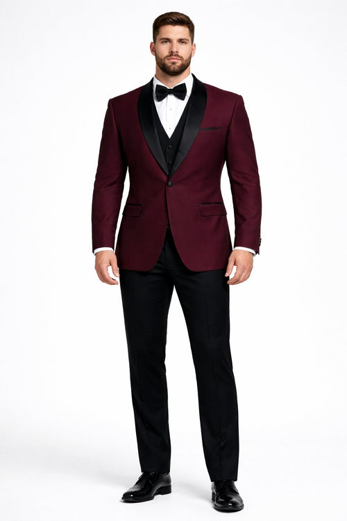 Mens Burgundy Dinner Jacket - Mens Evening jackets - Tuxedo Dinner Jacket