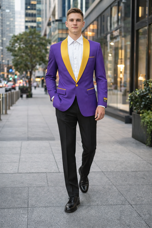Purple And Gold Suit