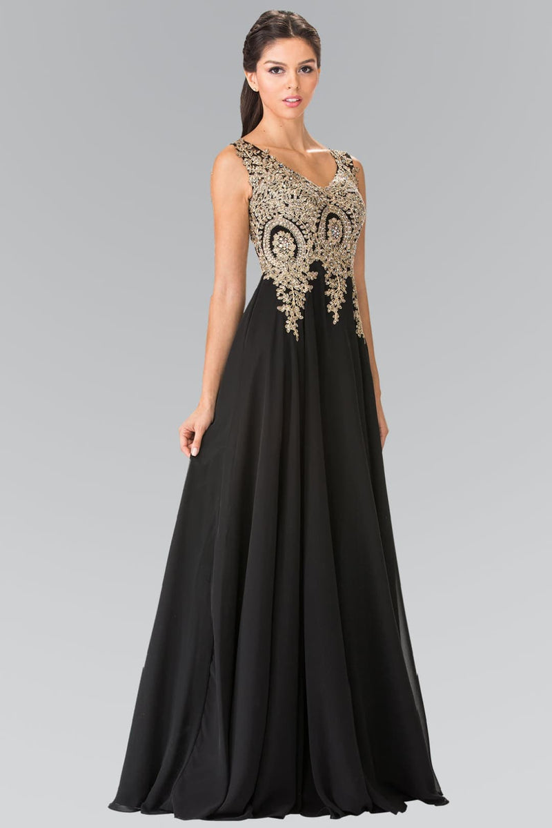 Embroidered Chiffon Dress by Elizabeth K GL2311