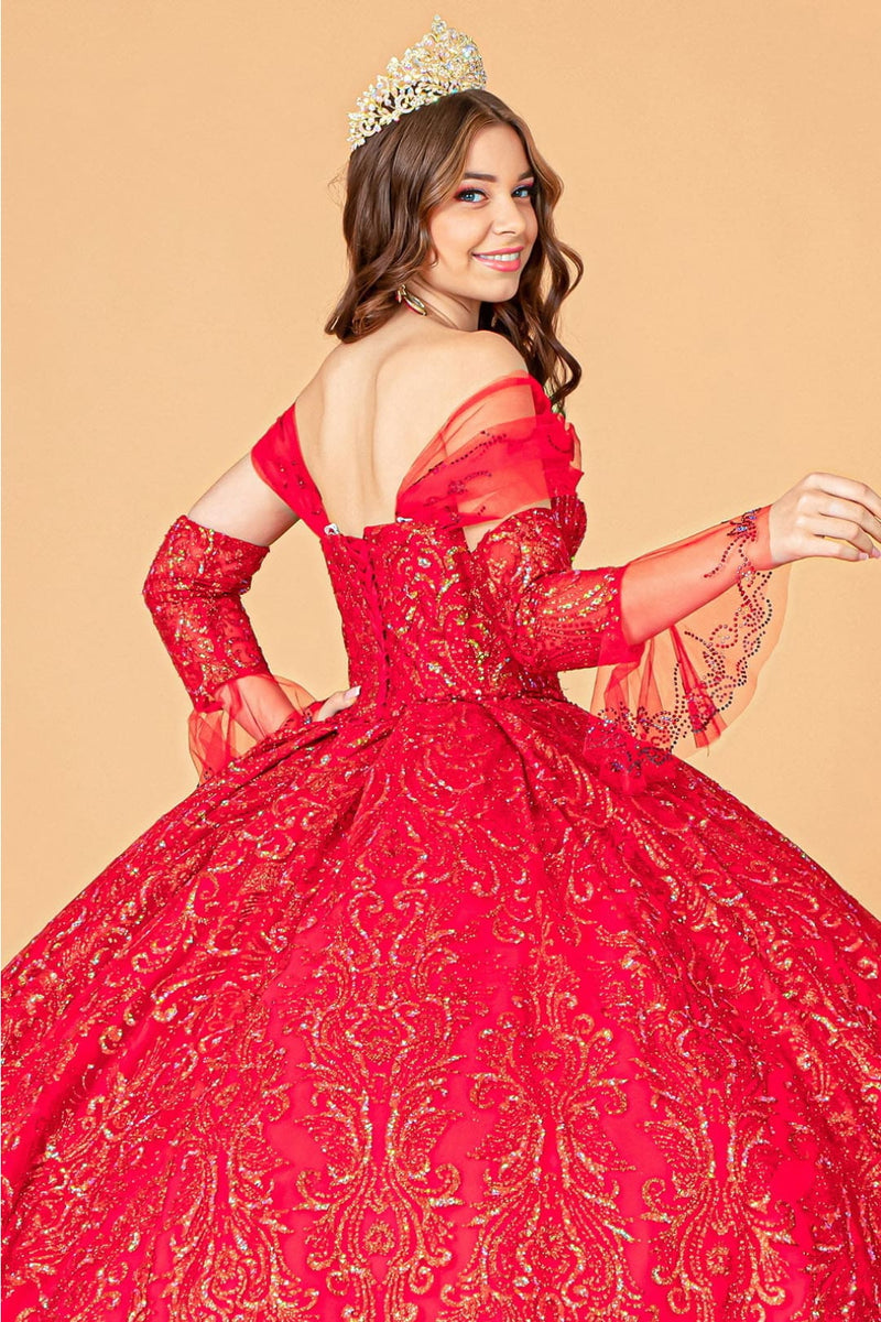 Red and Gold QuinceaƱera Ball Gown by Elizabeth KGL3073
