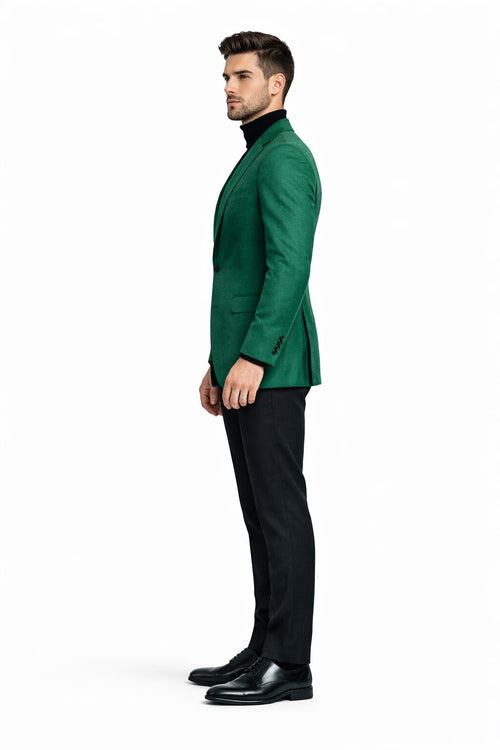 Mens Emerald Green Blazer - Green Sport Coat - Summer Jacket - Linen Blazer