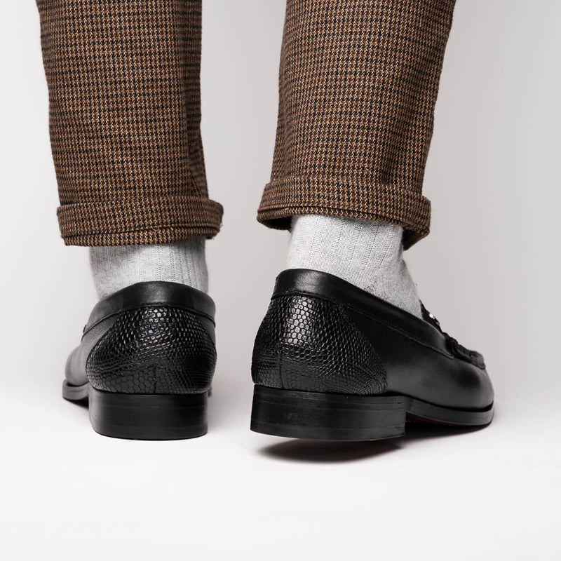 Marco_Di_Milano Enzo Black Leather Oxfords