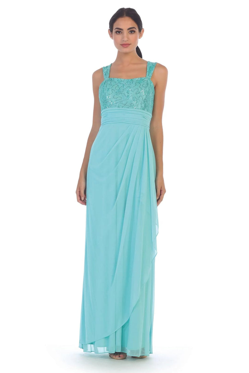Eva USA 3094 Long Mother Of The Bride Lace Chiffon Jacket Dress