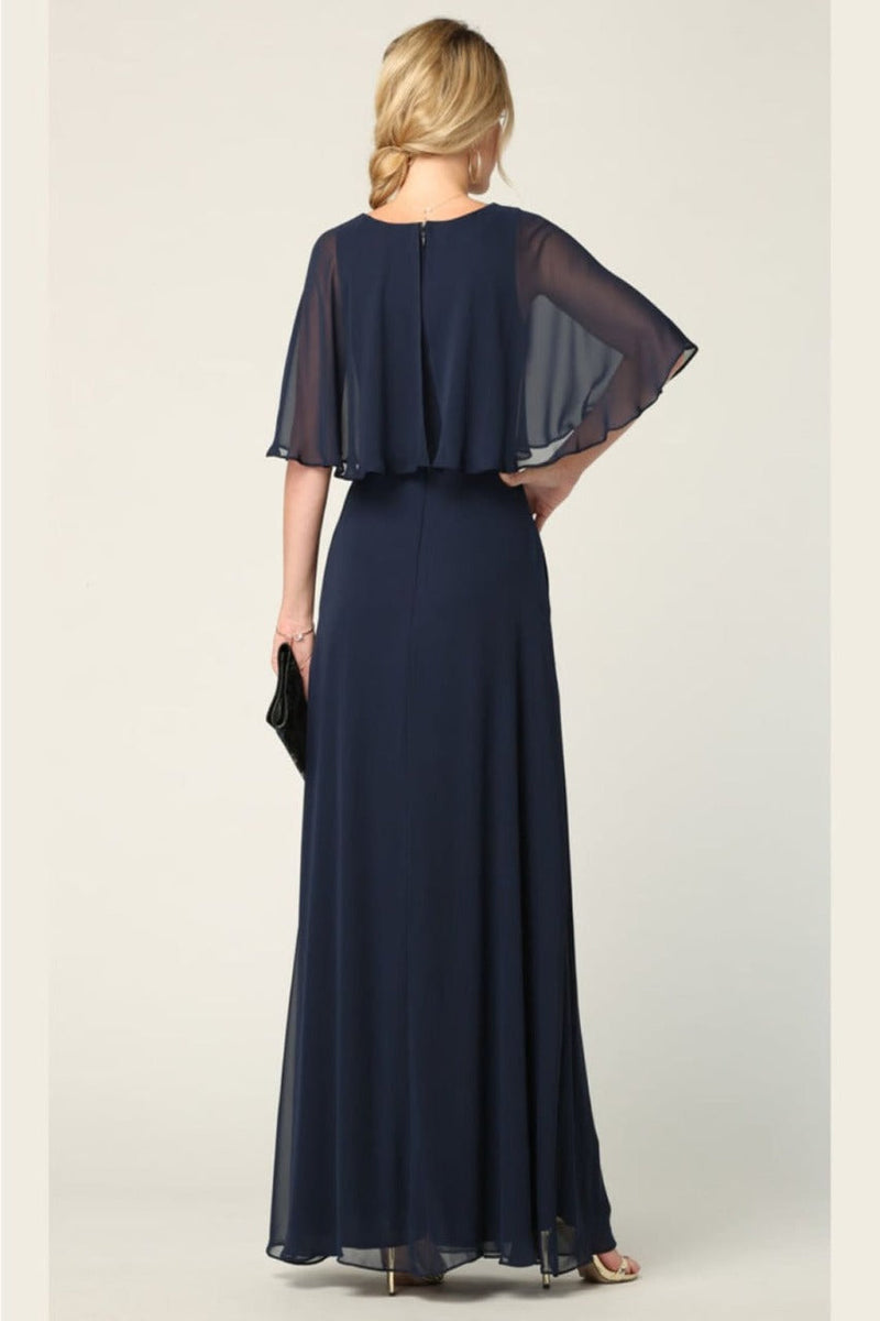 Eva USA 3348 Chiffon Mother of the Bride Gown with Pockets