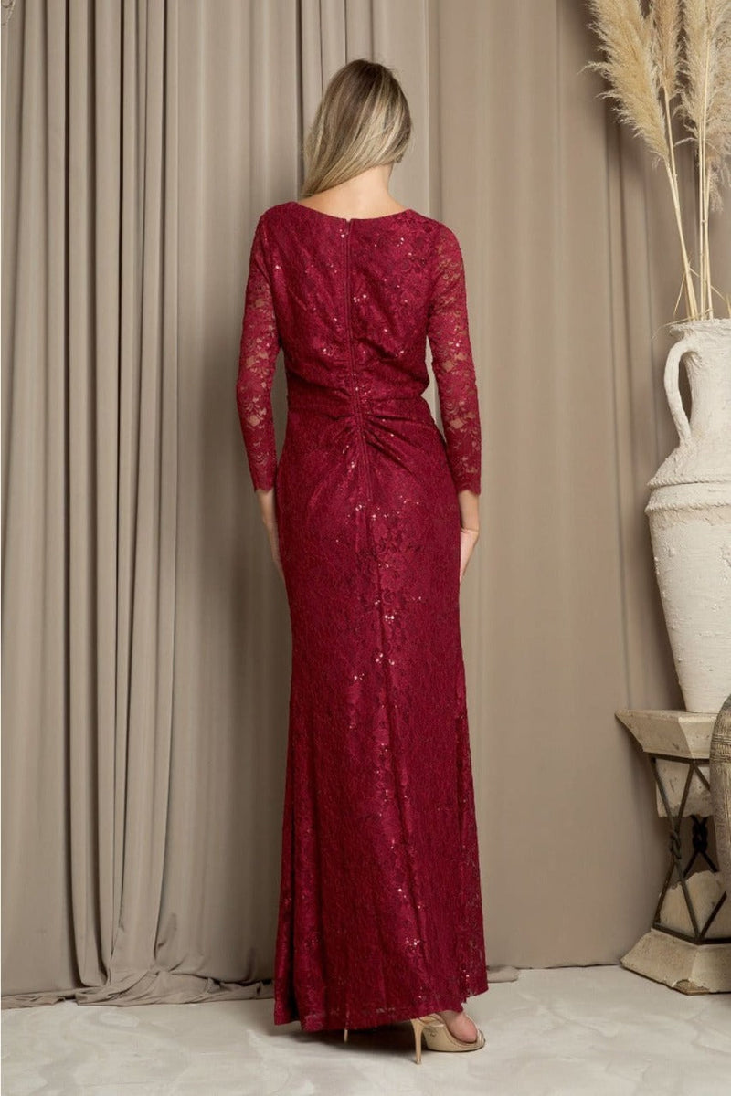 Eva USA 3397 Fully Lined Evening Mother of the Bride Long Dress