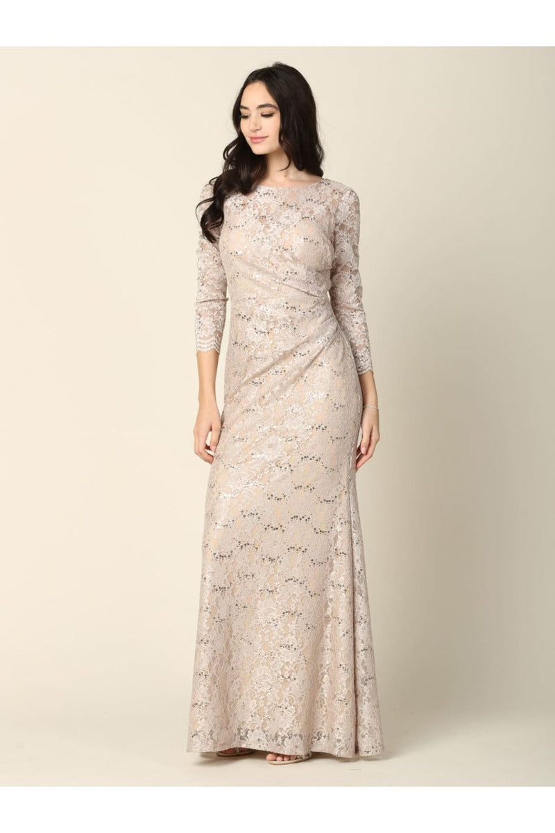 Eva USA 3397 Fully Lined Evening Mother of the Bride Long Dress