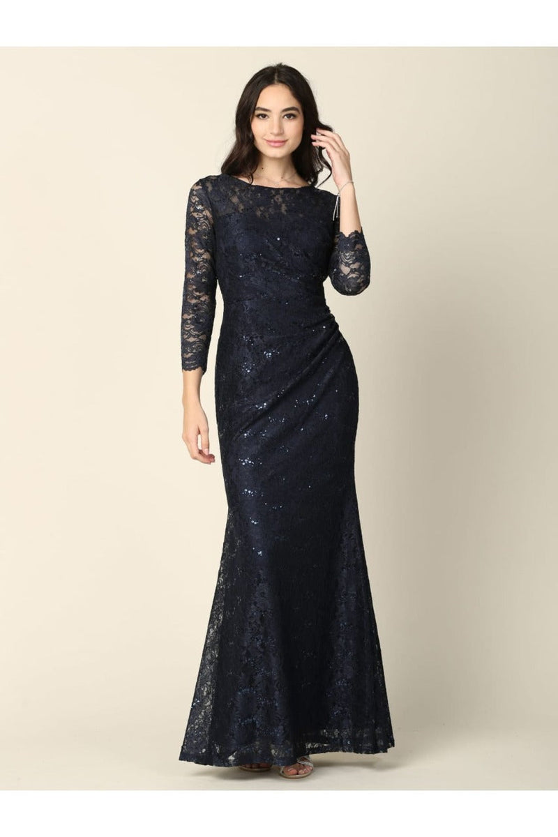 Eva USA 3397 Fully Lined Evening Mother of the Bride Long Dress
