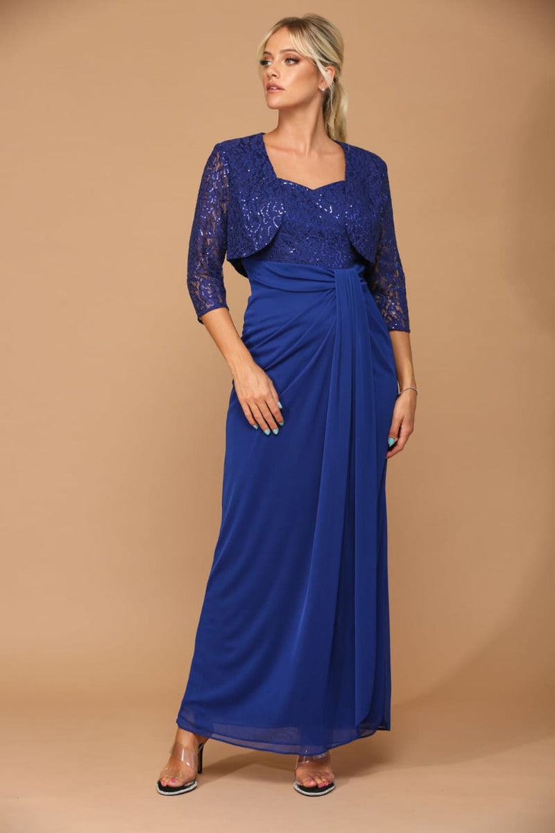 Eva USA 3406 Mother of the Bride Sweetheart 2 Pc Chiffon Bolero Dress