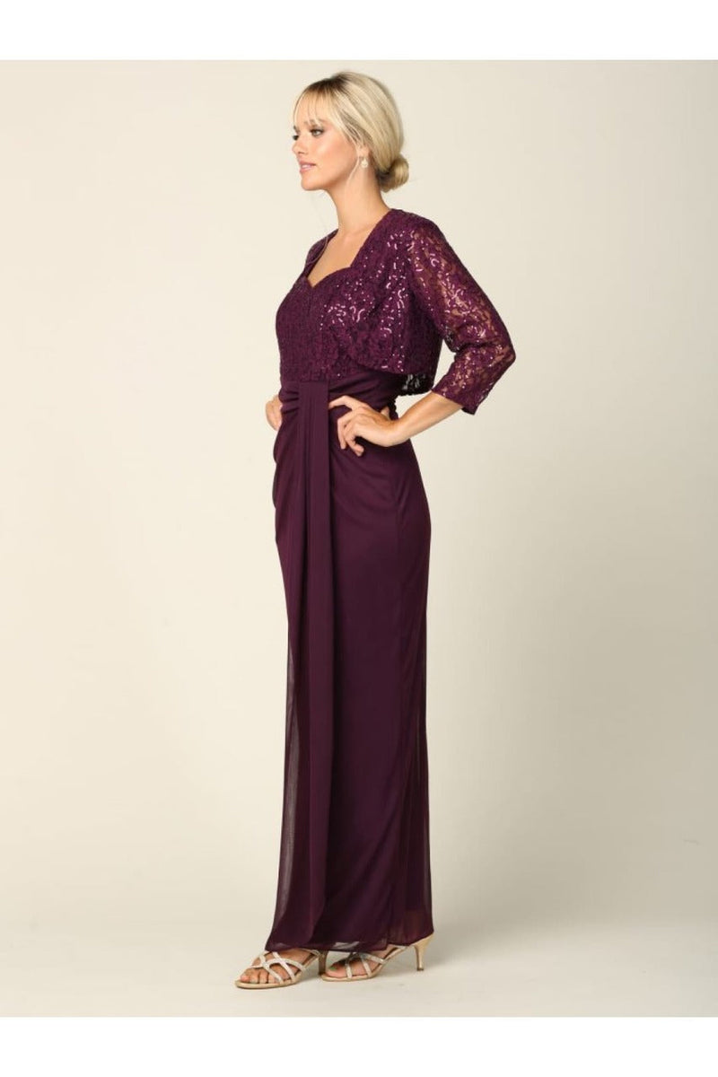 Eva USA 3406 Mother of the Bride Sweetheart 2 Pc Chiffon Bolero Dress