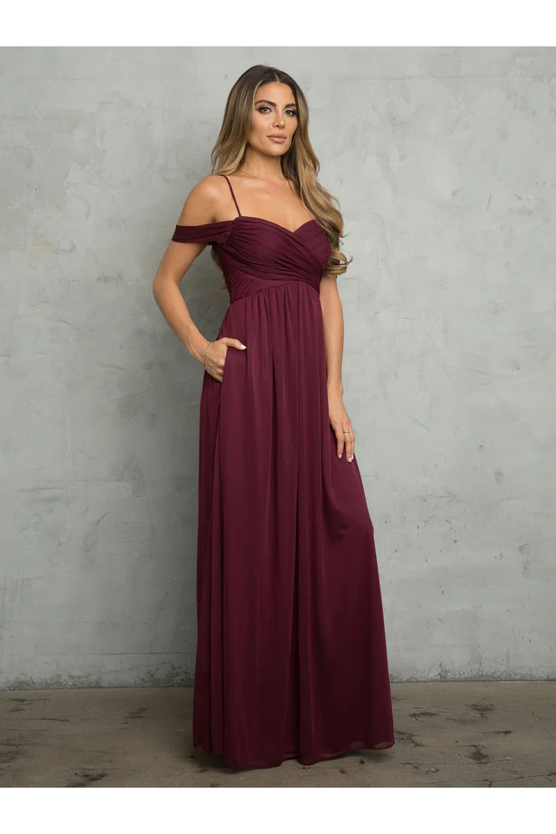 Eva USA 3494 Long A-Line Formal Prom Dress Empire Waist Evening Gown