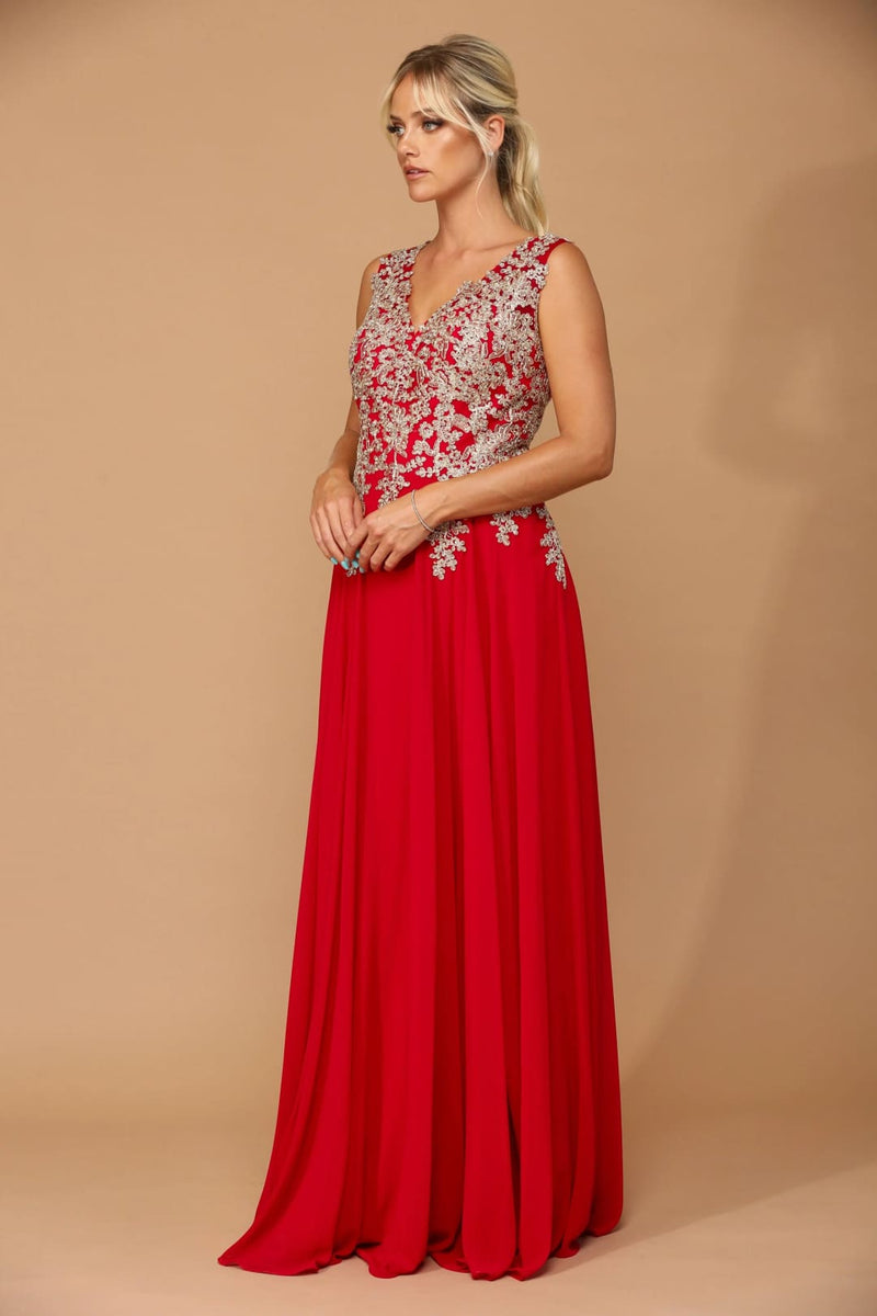 Eva USA 5233 Long Mother of the Bride Chiffon Formal Dress