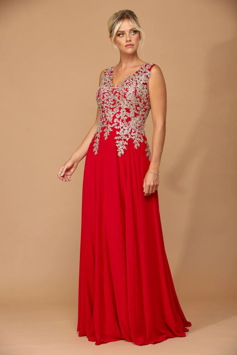 Eva USA 5233 Long Mother of the Bride Chiffon Formal Dress