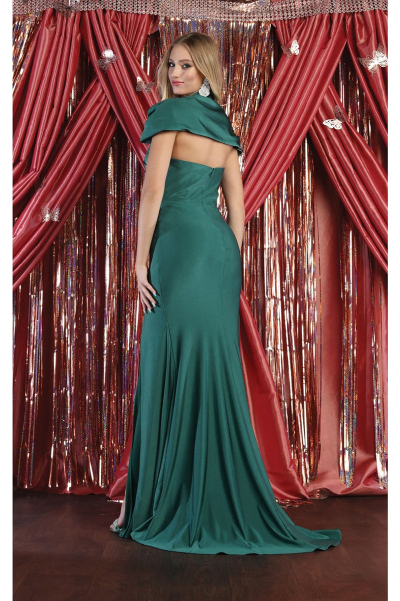 Long Stretchy Simple Evening Dress and Plus Size