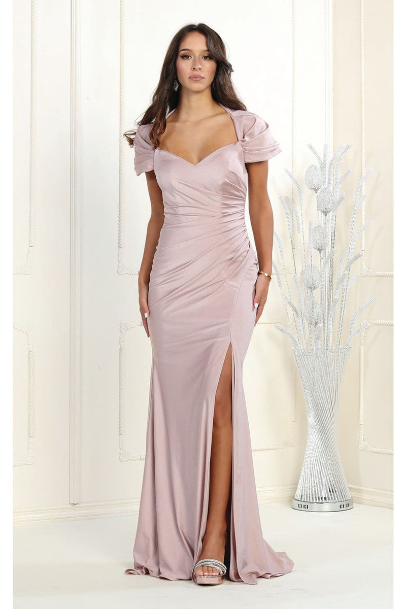 Long Stretchy Simple Evening Dress and Plus Size