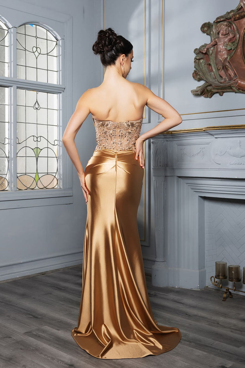 Evening Dress Sweetheart High Side Slit Gala Gown By May Queen MQ2152