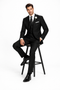 Extra Long Tuxedo Big And Tall Tuxedo Mix And Match Suits Black Cristal Big And Tall Two Button Tuxe