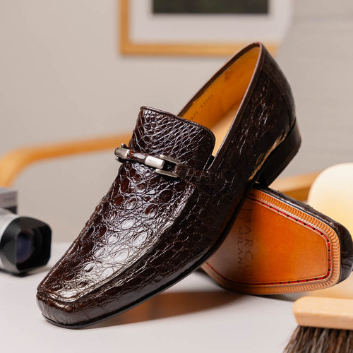 Marco Di Milano Fabro-Tin Brown Leather Dress Shoe