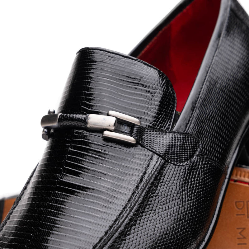 Marco Di Milano Fabro-Liz Black lizard bit loafer