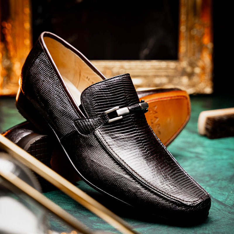 Marco Di Milano Fabro-Liz Brown lizard bit loafer