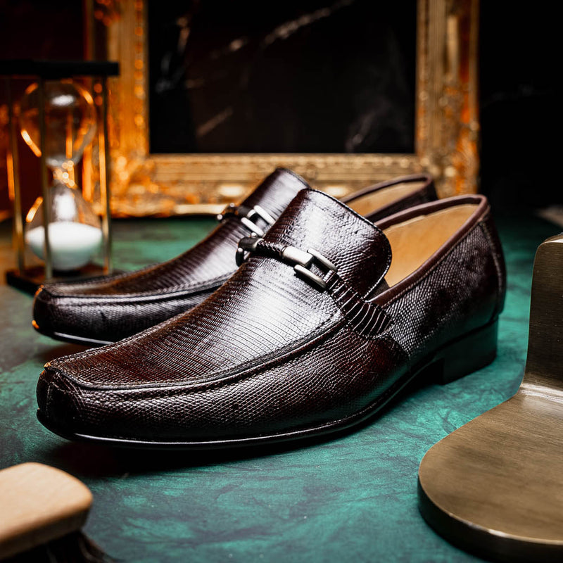 Marco Di Milano Fabro-Liz Brown lizard bit loafer