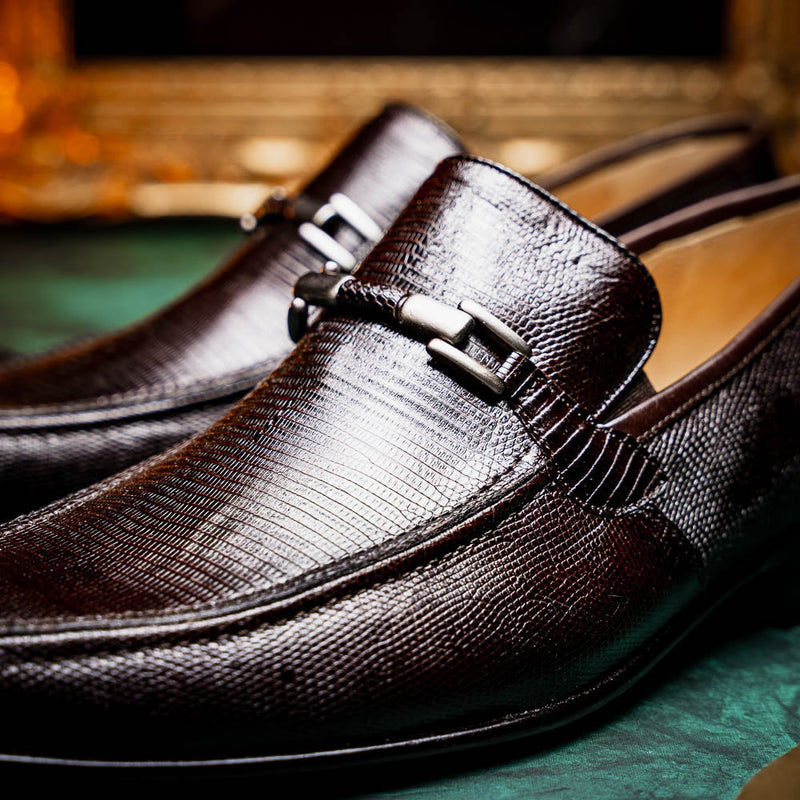 Marco Di Milano Fabro-Liz Brown lizard bit loafer