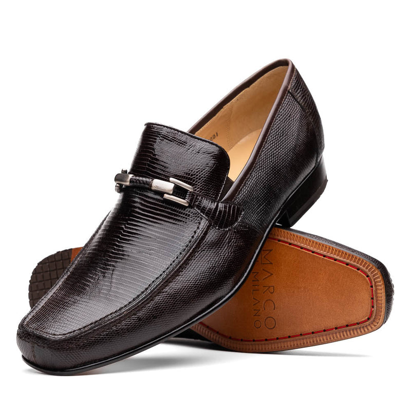 Marco Di Milano Fabro-Liz Brown lizard bit loafer