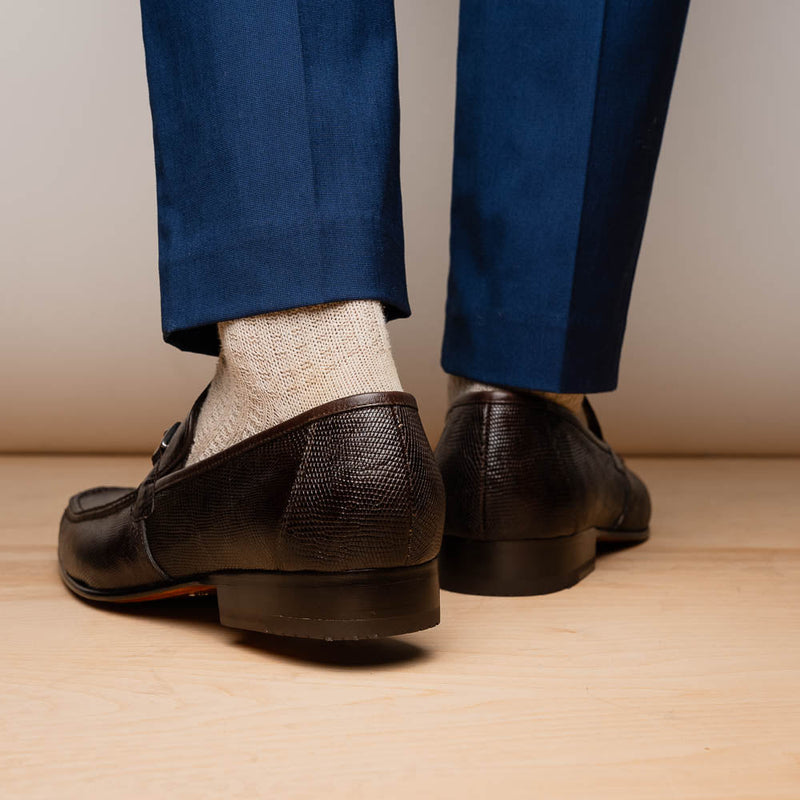 Marco Di Milano Fabro-Liz Brown lizard bit loafer