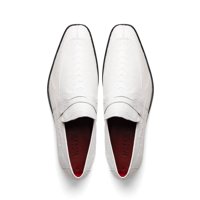 Marco_Di_Milano Fangio White Leather Luxury Shoe