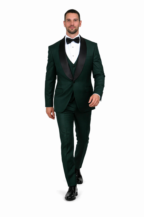 Father And Son Matching Suits -Green Tuxedo