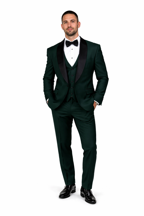 Father And Son Matching Suits -Green Tuxedo