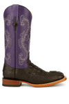 Ferrini Women's Rancher Square Toe Boots Crocodile Print - Black/Purple 9049304
