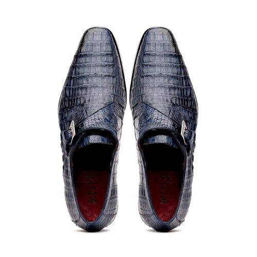 Marco Di Milano Rovigo: Stained Navy Leather Dress Shoe
