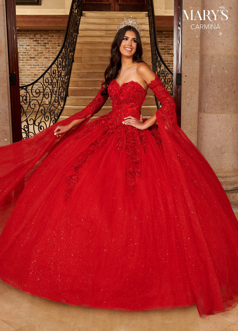 Mary's Bridal MQ1092 Floor Length Sleeve Quinceanera Dress