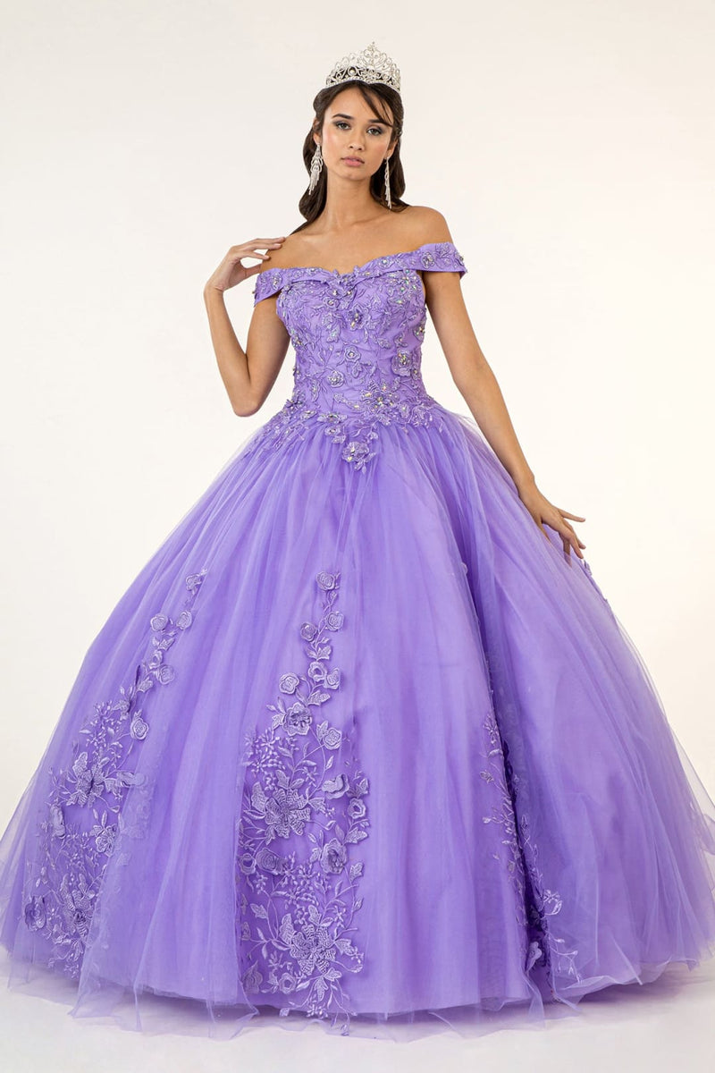 Lilac Ball Gown Dress by Elizabeth K GL2802