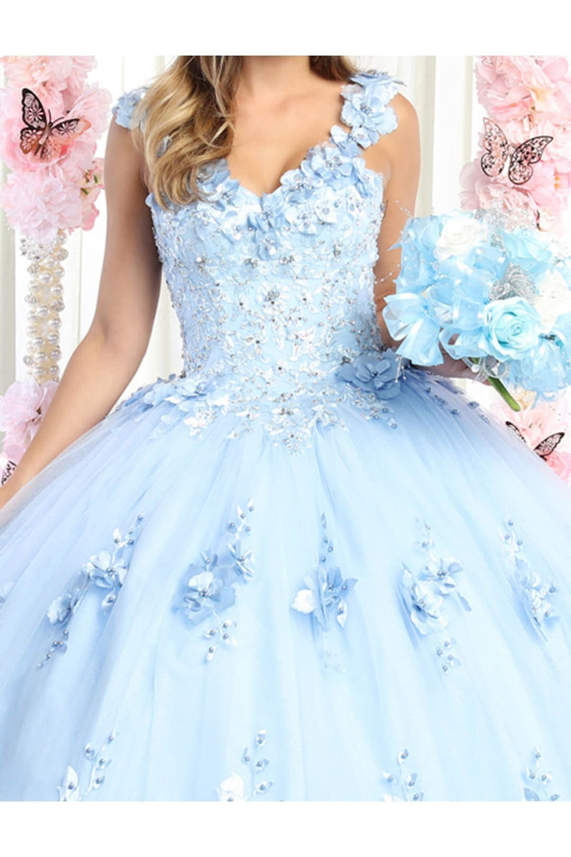 Layla K LK157 Sleeveless Floral Embroidered QuinceaƱera Ball Gown