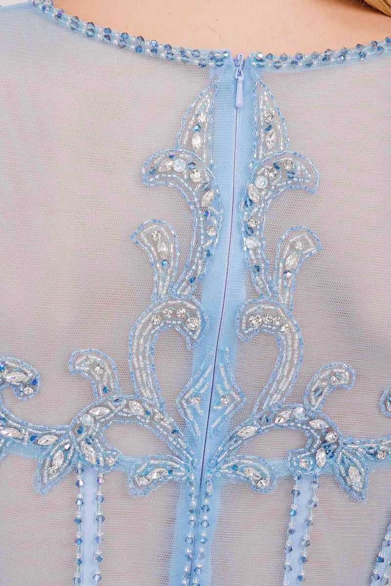 Formal Dress Jewel Sequin Long Pageant Gown By Amelia Couture AG0111