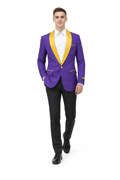 Purple And Gold Suit