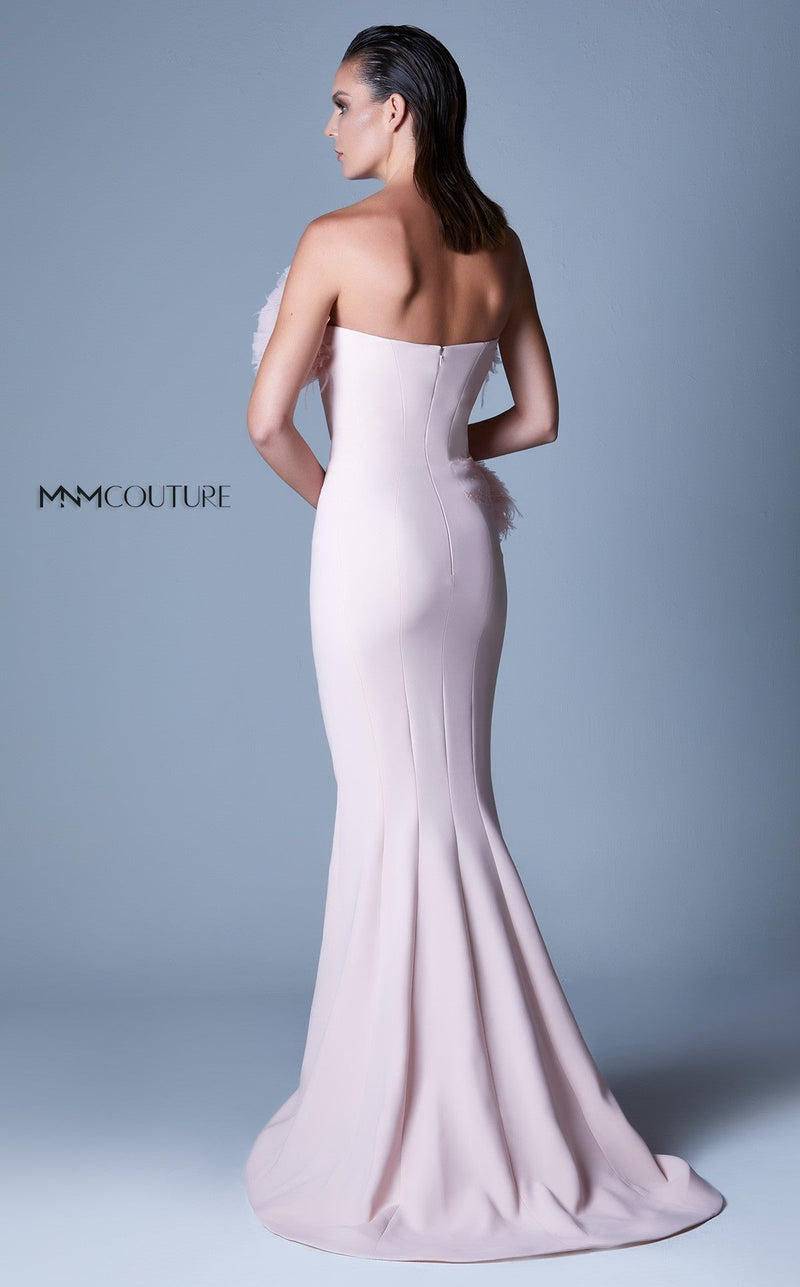 Gaby Charbachy G1091 Strapless Ruffle Applique Evening Gown by MNM Couture