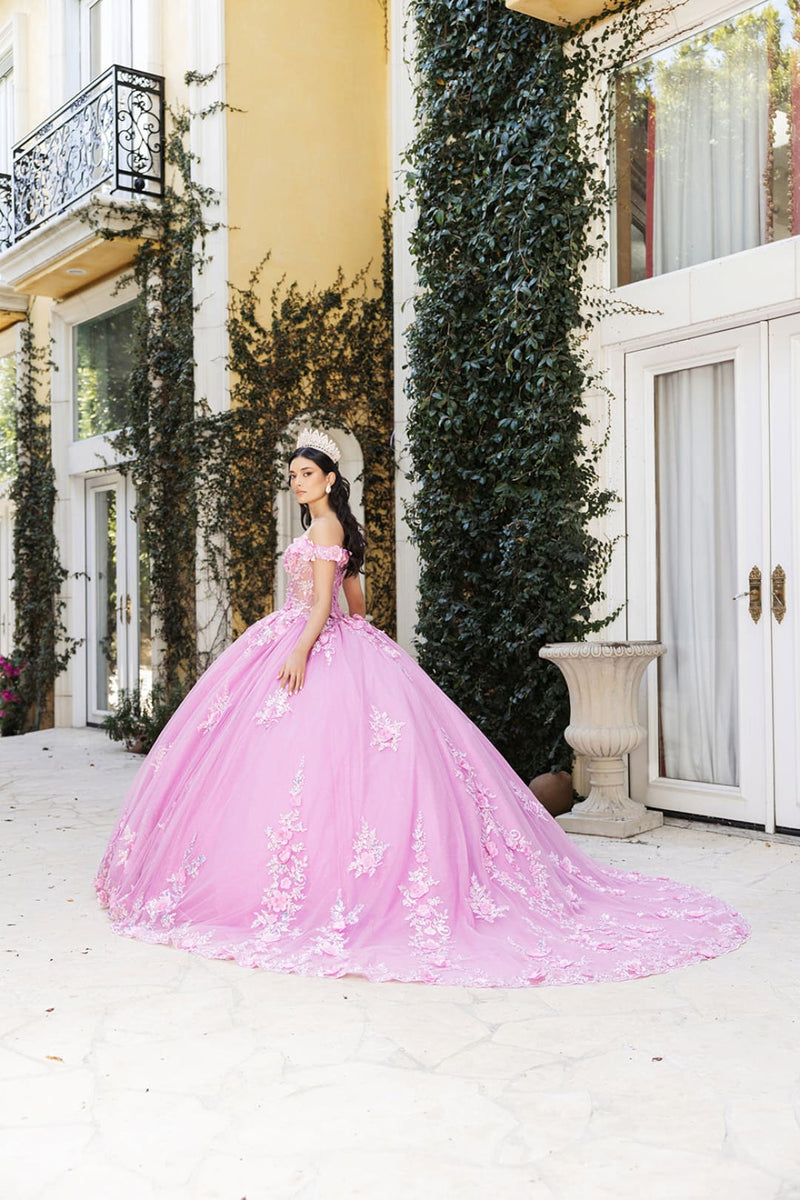 Gala Gown Off Shoulder Sheer Corset Prom Dress By Layla K LK262