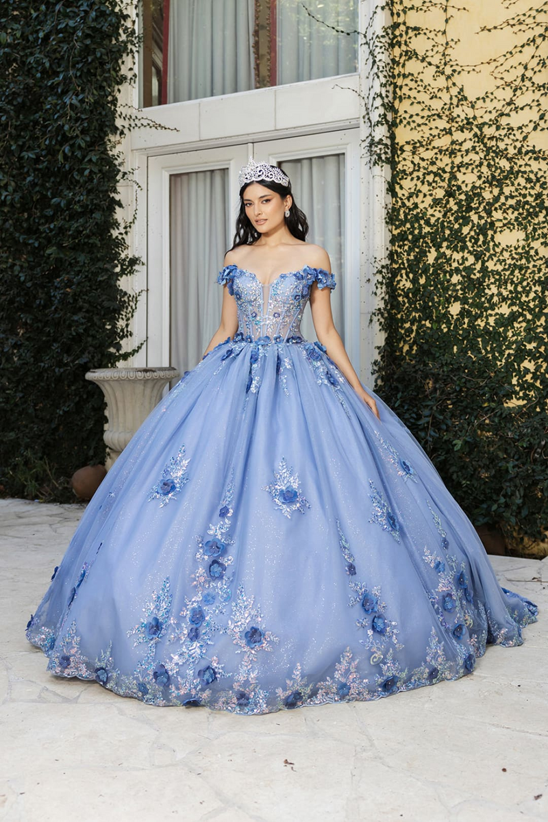 Gala Gown Off Shoulder Sheer Corset Prom Dress By Layla K LK262