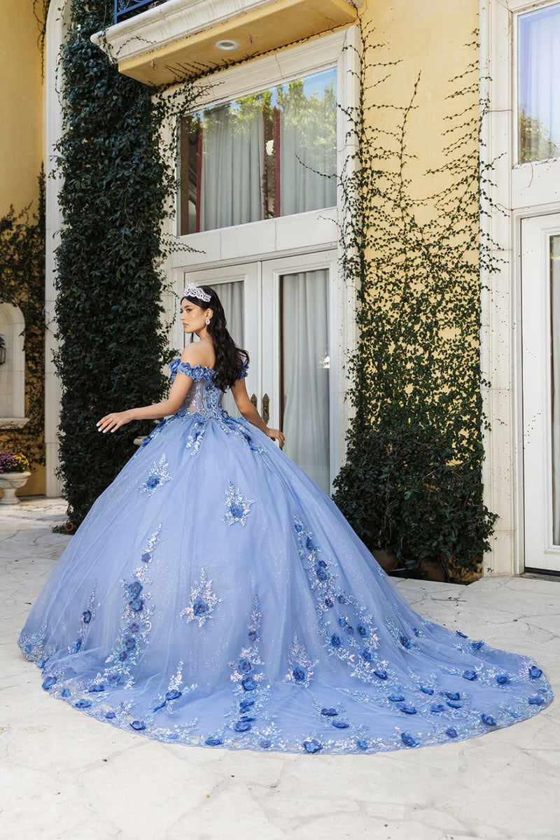 Gala Gown Off Shoulder Sheer Corset Prom Dress By Layla K LK262